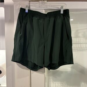 Lululemon Men’s Pace Breaker 5” Dark Green Shorts (no lining)